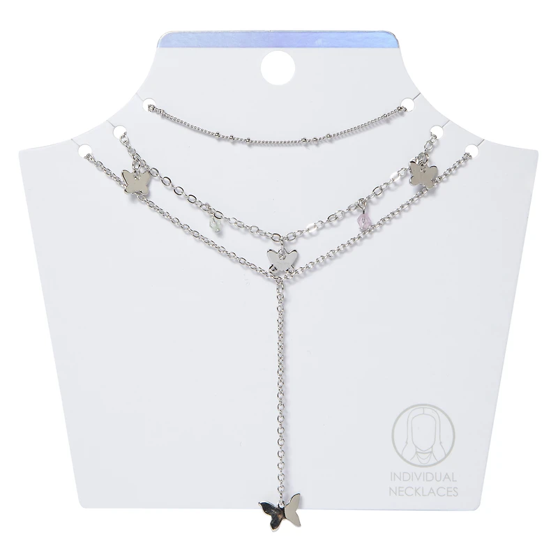 butterfly layered y-necklace