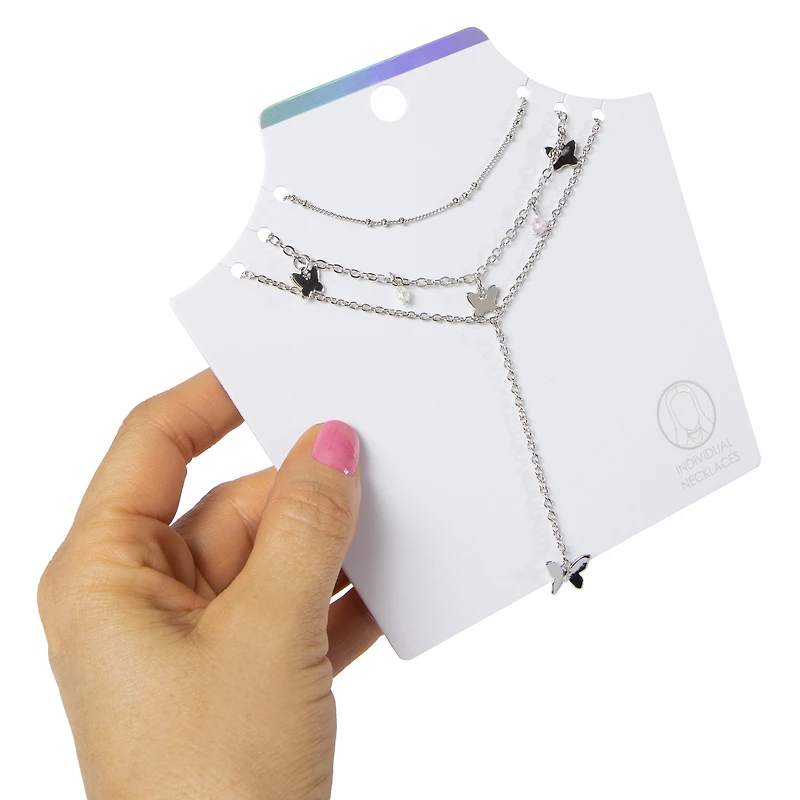 butterfly layered y-necklace
