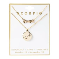 Layered Zodiac Necklace - Scorpio