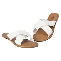 black x-strap sandals