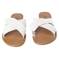 black x-strap sandals