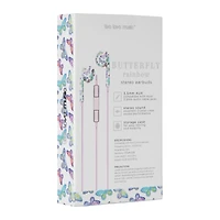 printed luxe wired earbuds w/ microphone