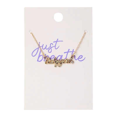 just breathe' babygirl necklace