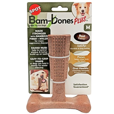 bam-bones plus™ chew toy for dogs, beef flavor