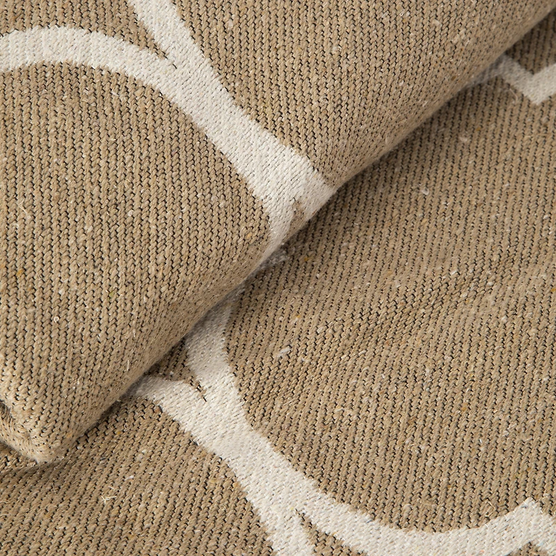 lattice yarn dyed cotton rug 5ft x 7ft