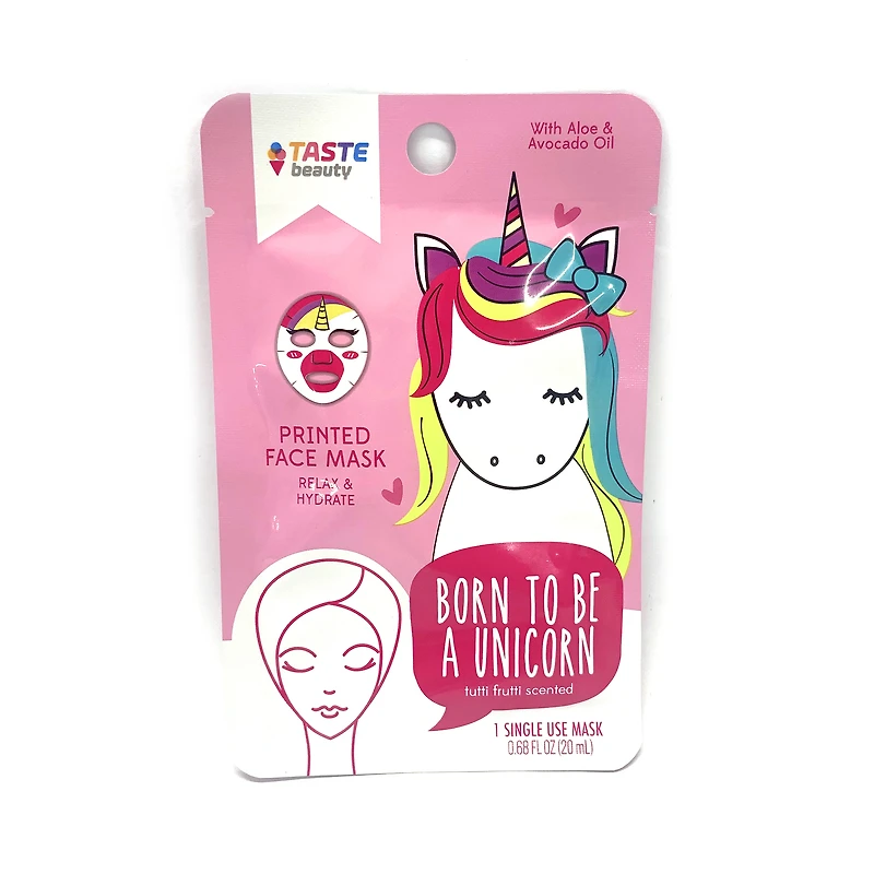 unicorn printed sheet mask