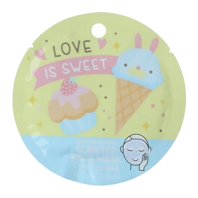'love is sweet' marshmallow-scented sheet mask