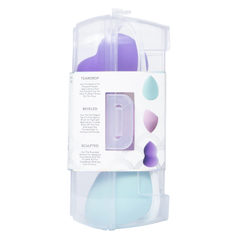 latex-free blending sponges 3-pack with case