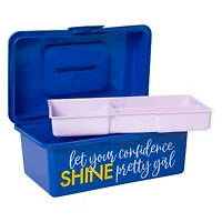storage box with organizer tray 9.6in
