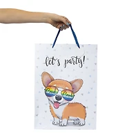 pug 'happy b-day' jumbo gift bag 17.75in x 12.75in