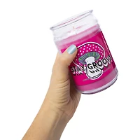 16oz 'stay groovy' mushroom glass jar scented candle