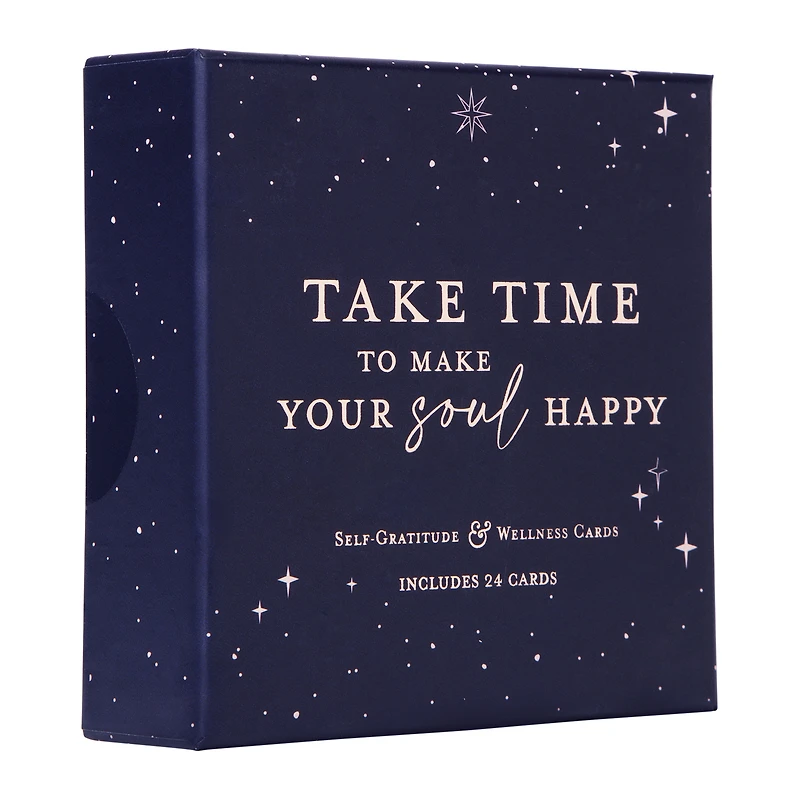 'take time to make your soul happy' self-gratitude & wellness cards deck