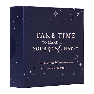 'take time to make your soul happy' self-gratitude & wellness cards deck