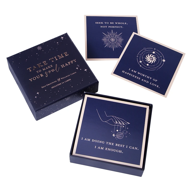 'take time to make your soul happy' self-gratitude & wellness cards deck