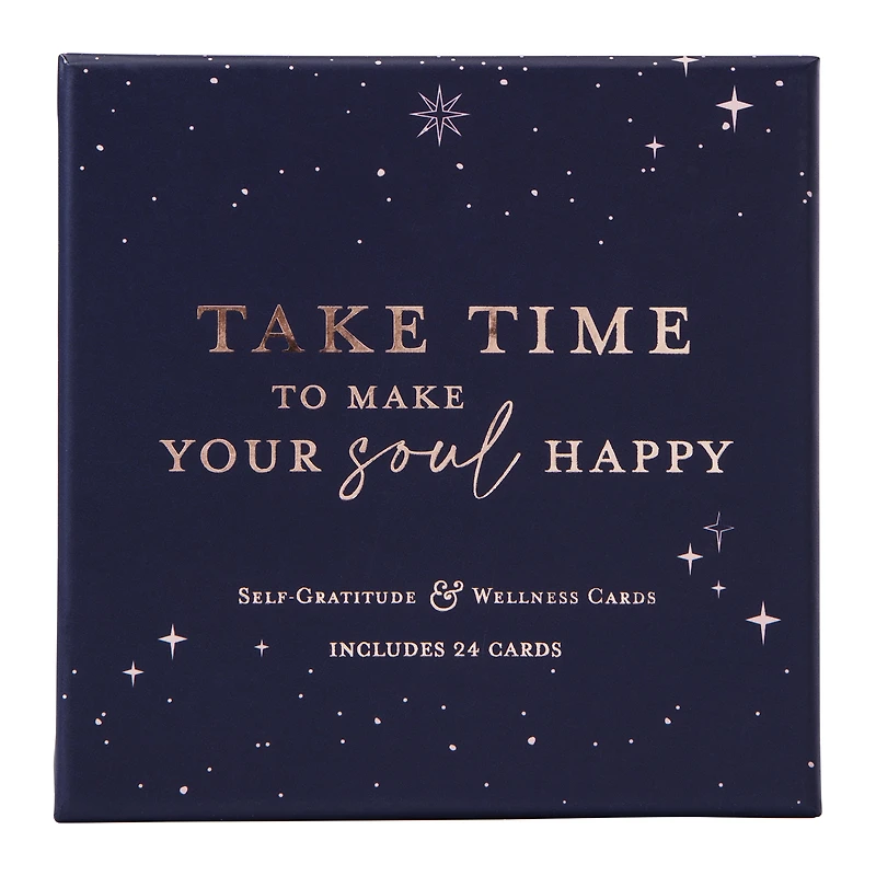 'take time to make your soul happy' self-gratitude & wellness cards deck