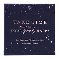 'take time to make your soul happy' self-gratitude & wellness cards deck