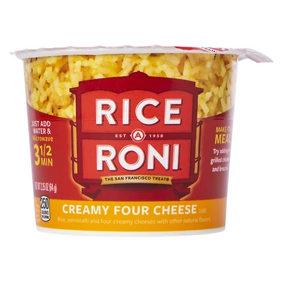 rice-a-roni cup, creamy four cheese 2.25oz