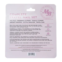 complete travel nail set with carrying case
