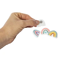whimsical push pins 4-count - rainbow