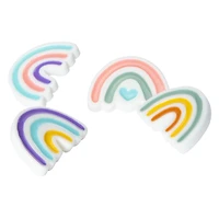 whimsical push pins 4-count - rainbow