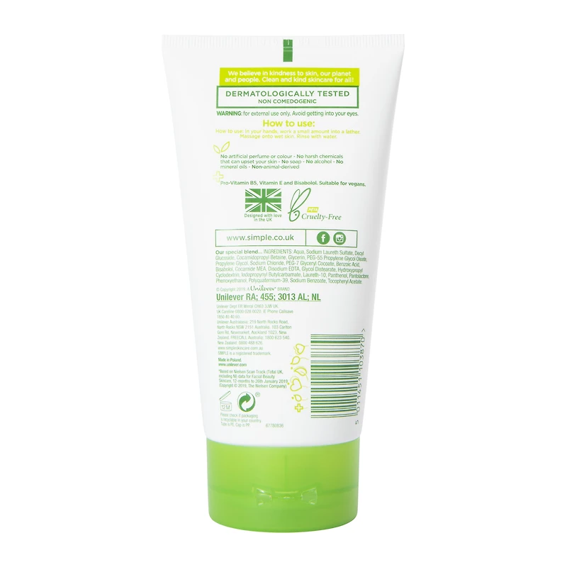 simple® moisturizing facial wash 5oz