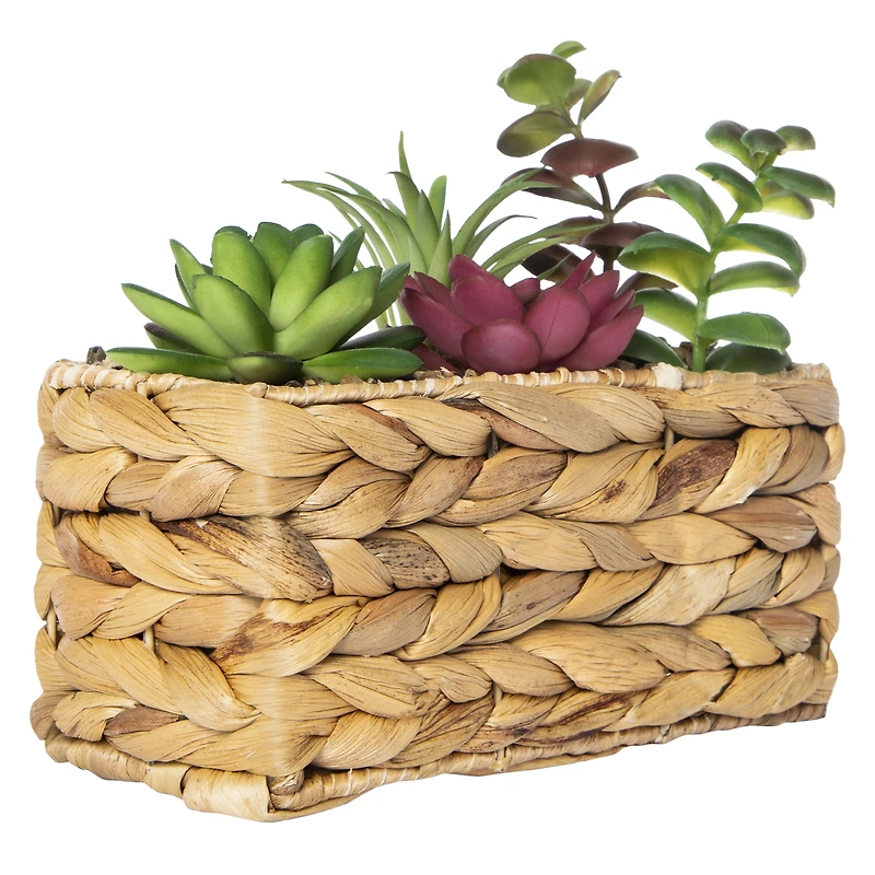 faux succulents basket 7in x 6.25in