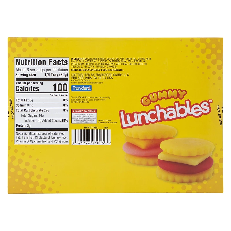 gummy lunchables™ candy 6.2oz