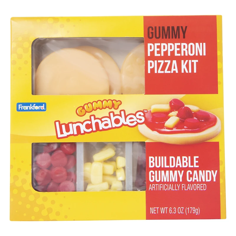 lunchables™ gummy pepperoni pizza kit candy 6.3oz