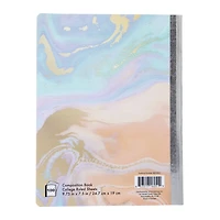 printed college ruled composition notebook 9.75in x 7.5in