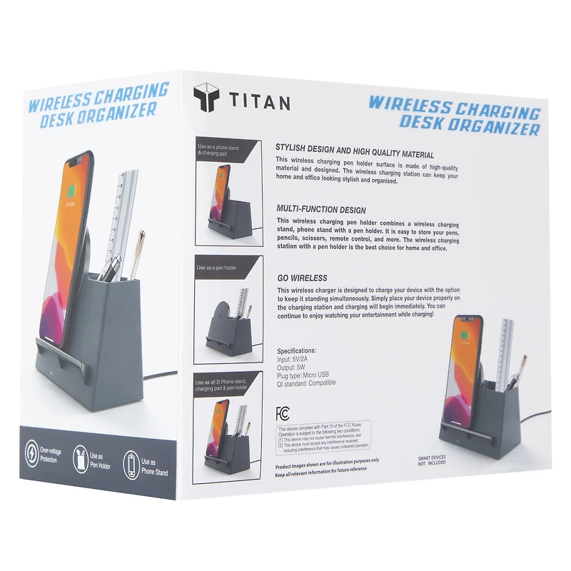 wireless charging desk organizer