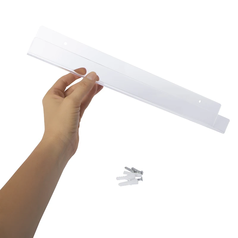 clear ledge shelf 15in x 1.8in 2in