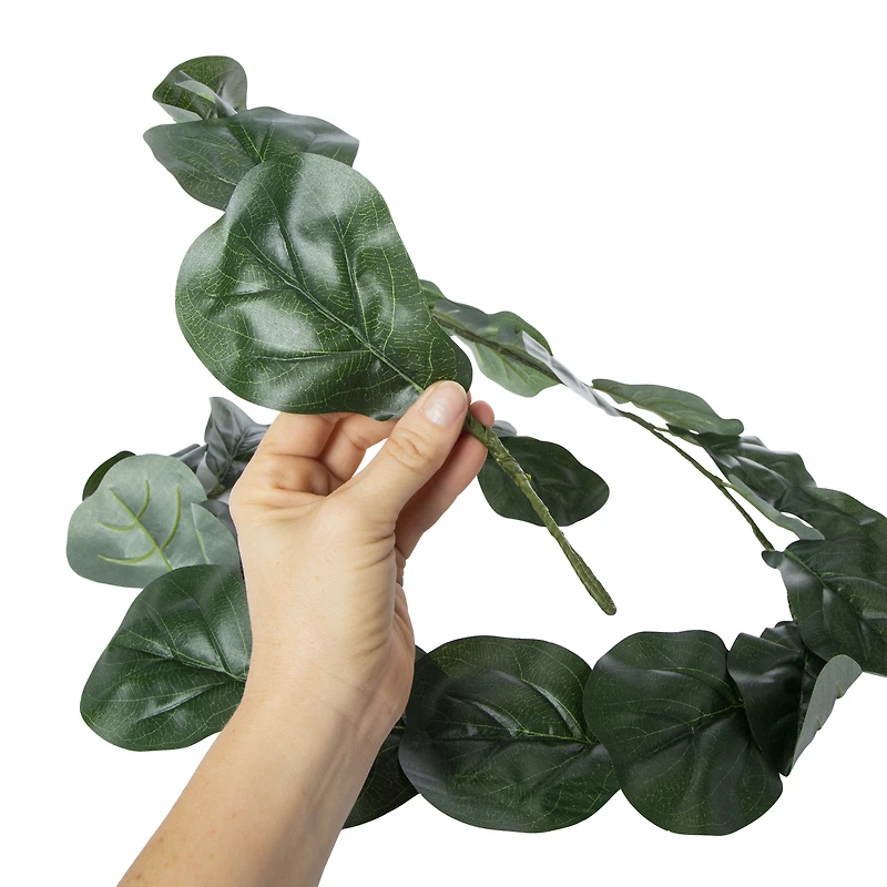 faux leaf garland 72in
