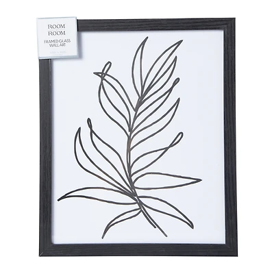 face line art framed glass 10in x 12in