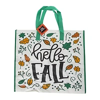 'pumpkin spice, spice baby' reusable shopper bag 20.5in x 17.7in 7.9in