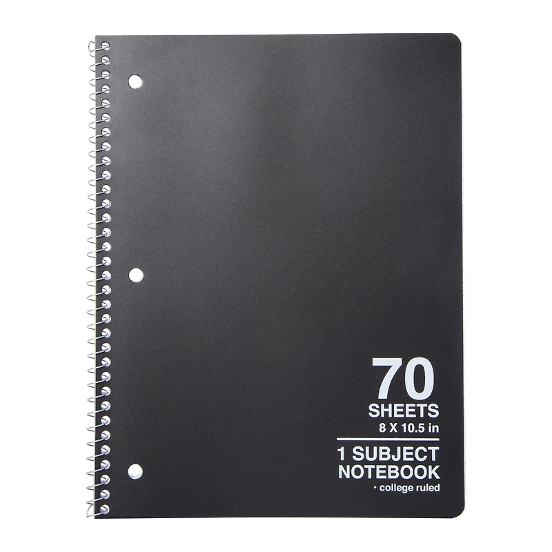 1-Subject College Ruled Spiral Notebook