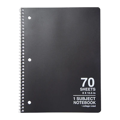 1-Subject College Ruled Spiral Notebook