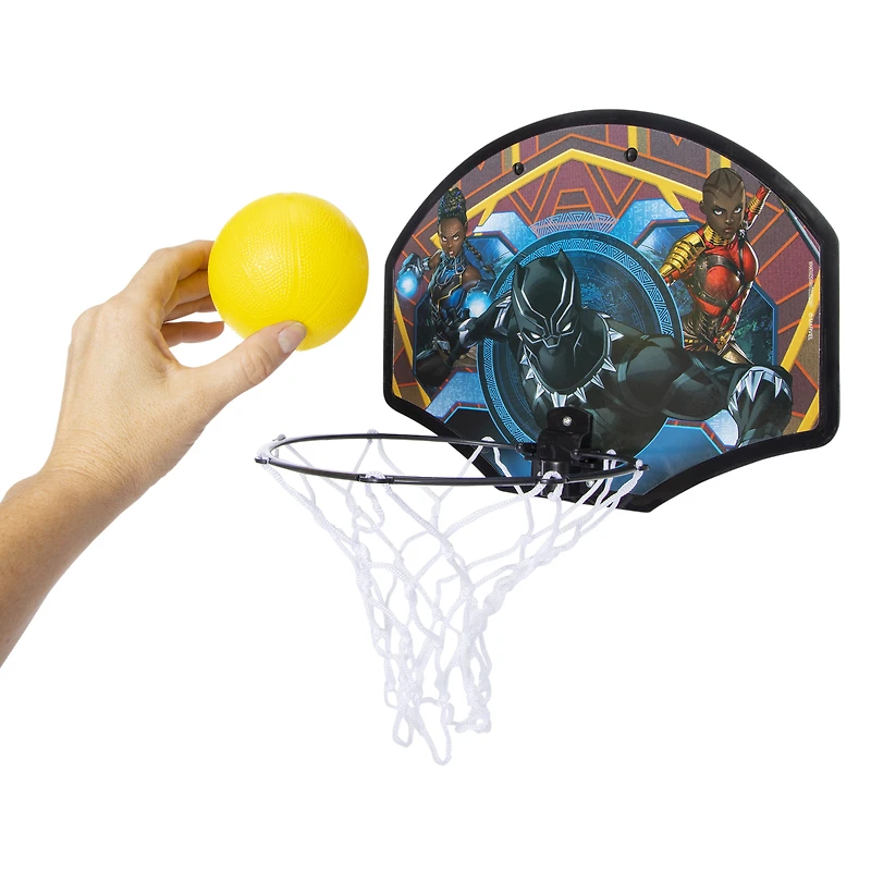 marvel® avengers™ black panther indoor basketball set