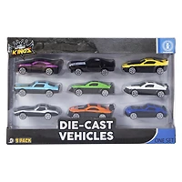 die-cast toy vehicles 9-pack