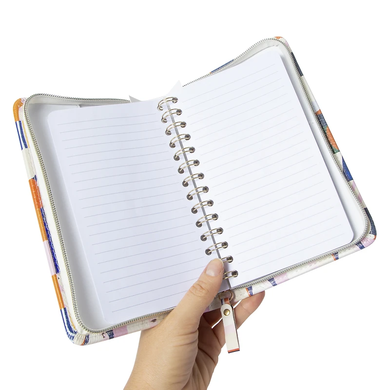 printed faux leather notebook