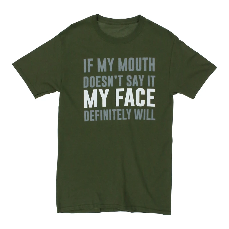 'if my mouth doesn't say it, def will' graphic tee