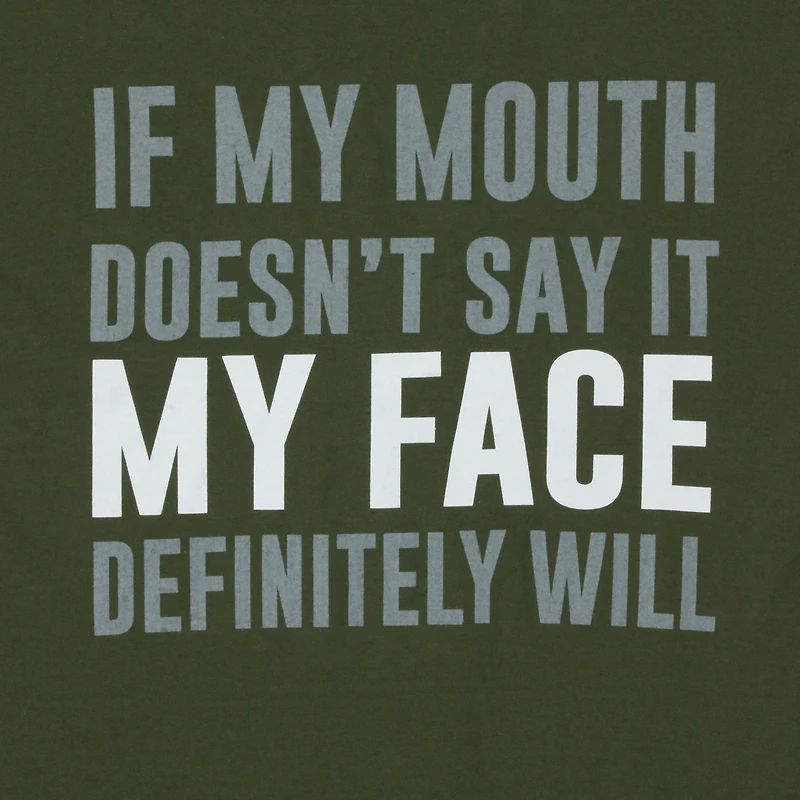 'if my mouth doesn't say it, def will' graphic tee