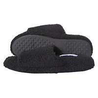 black teddy slide slippers