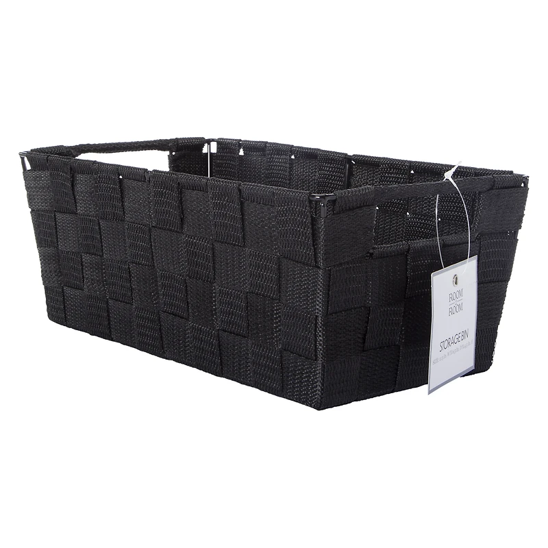 nylon woven storage basket 11.5in x 6.5in