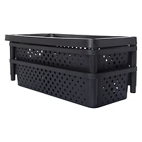 3-tier plastic rolling cart 30.3in x 18.8in