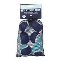 6-count dog toy tennis balls with squeaker inside
