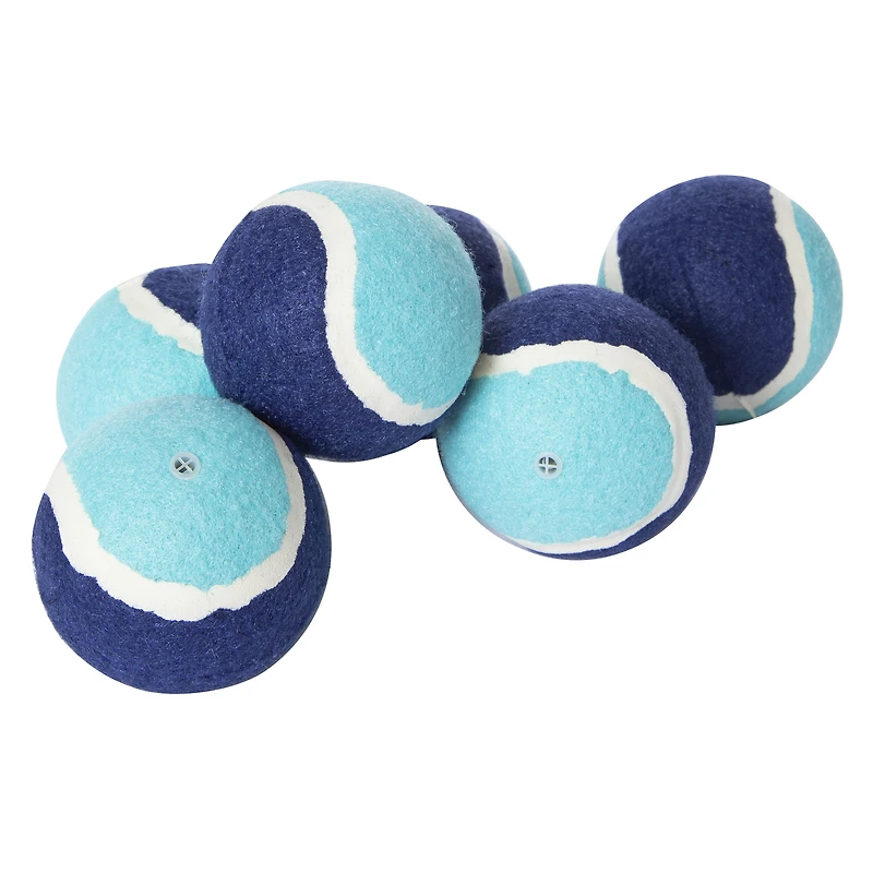 6-count dog toy tennis balls with squeaker inside