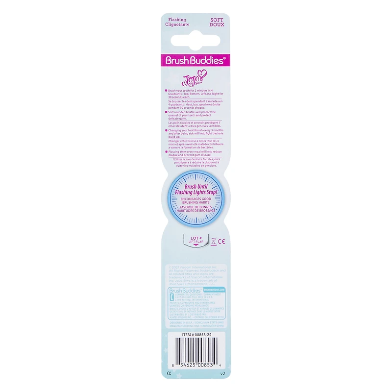 jojo siwa flash toothbrush brush buddies