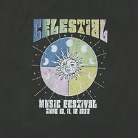 juniors celestial music festival graphic tee