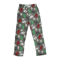 young men's plush lounge pants - moose print