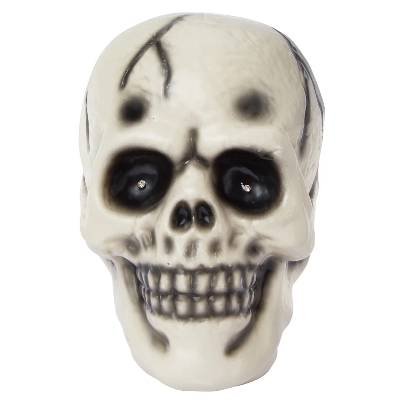 LED light-up halloween skull 12in